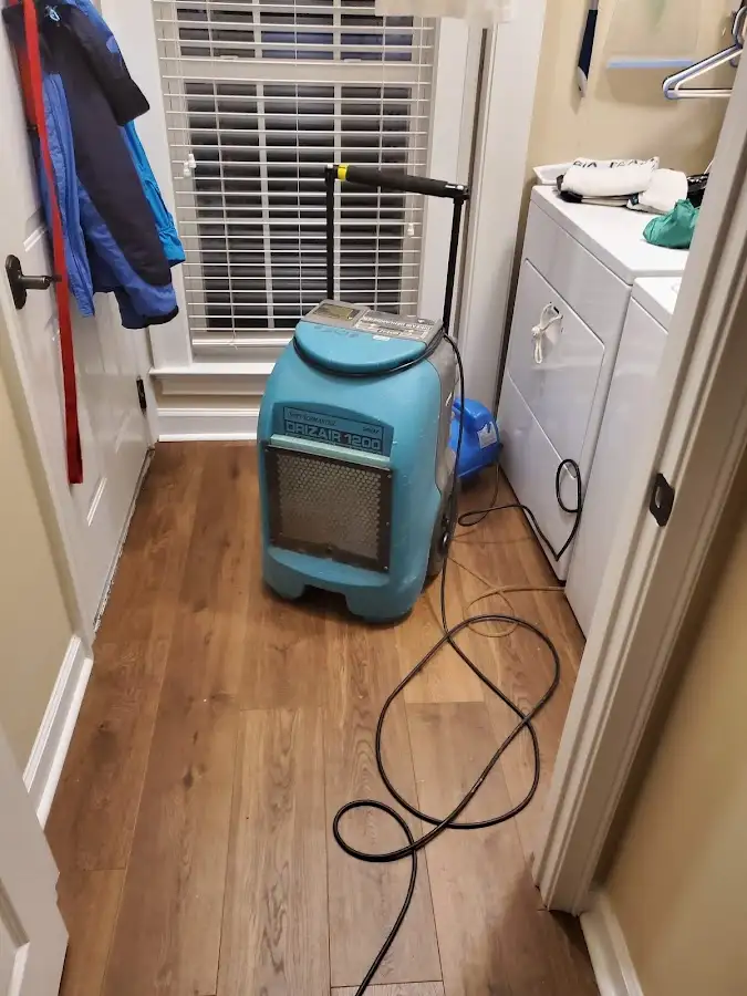 Commercial dehumidifier deployed for Flood Damage Cleanup in Geneva