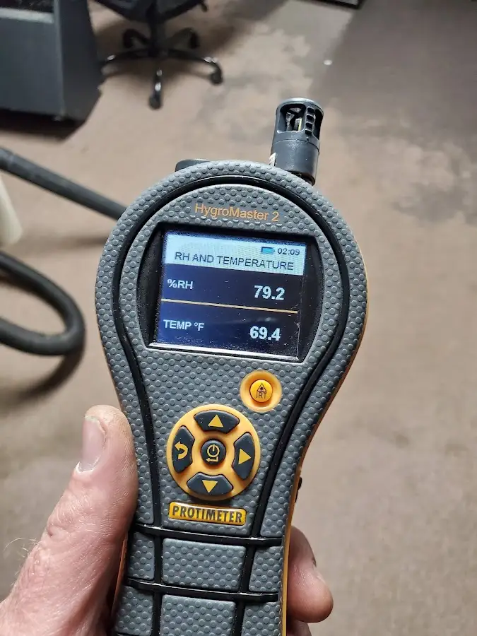 Moisture meter humidity assessment for Fire & Smoke Damage Restoration in Geneva